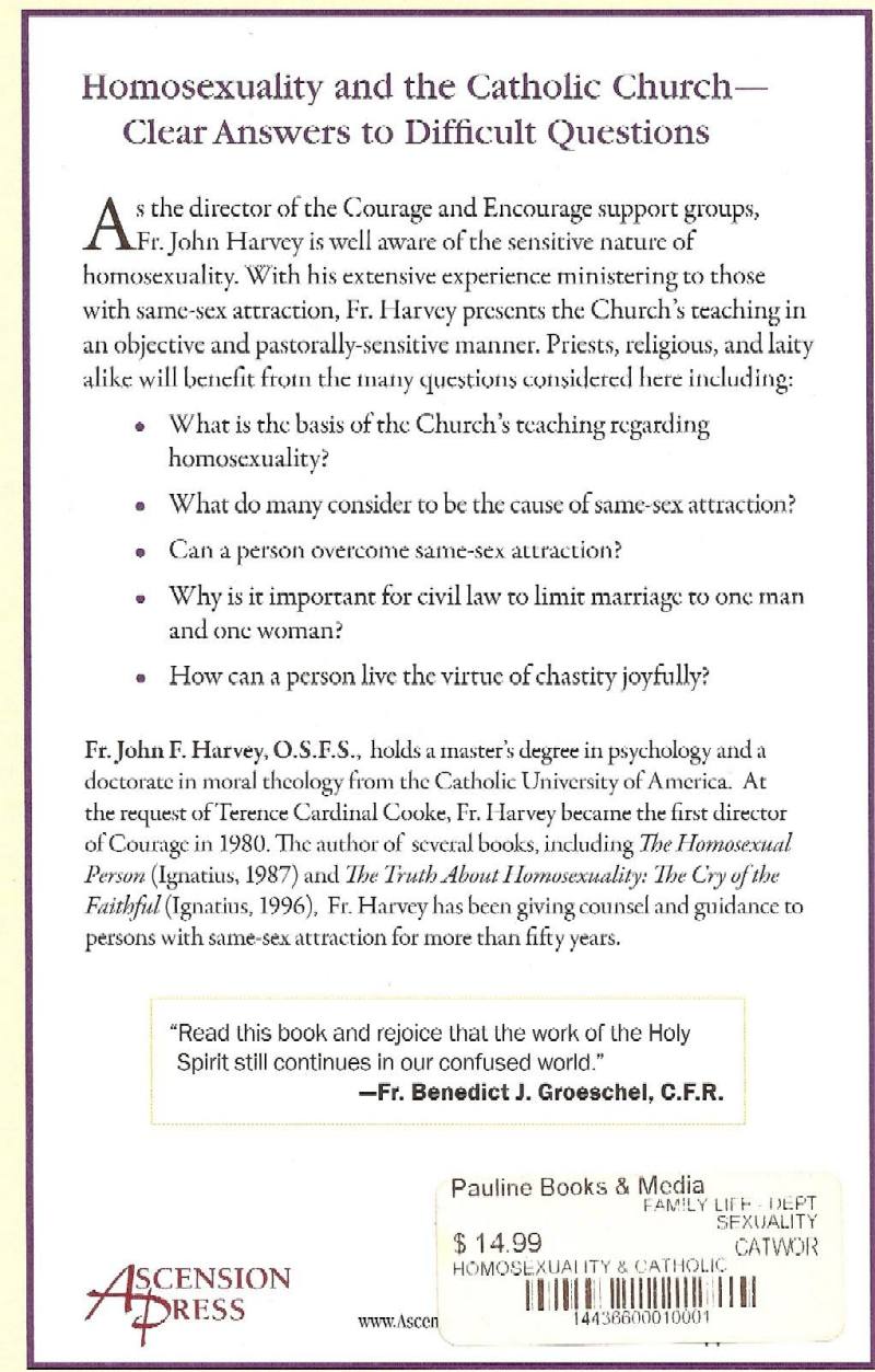 Homosexuality and the Catholic Church (back cover)